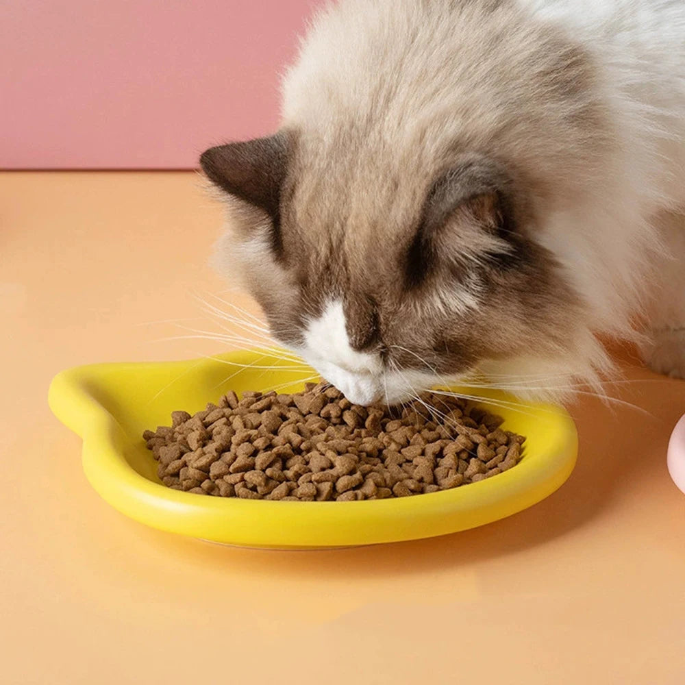 Ciotola a Forma di Gatto - Design Pastello, Antiscivolo e Super Carino